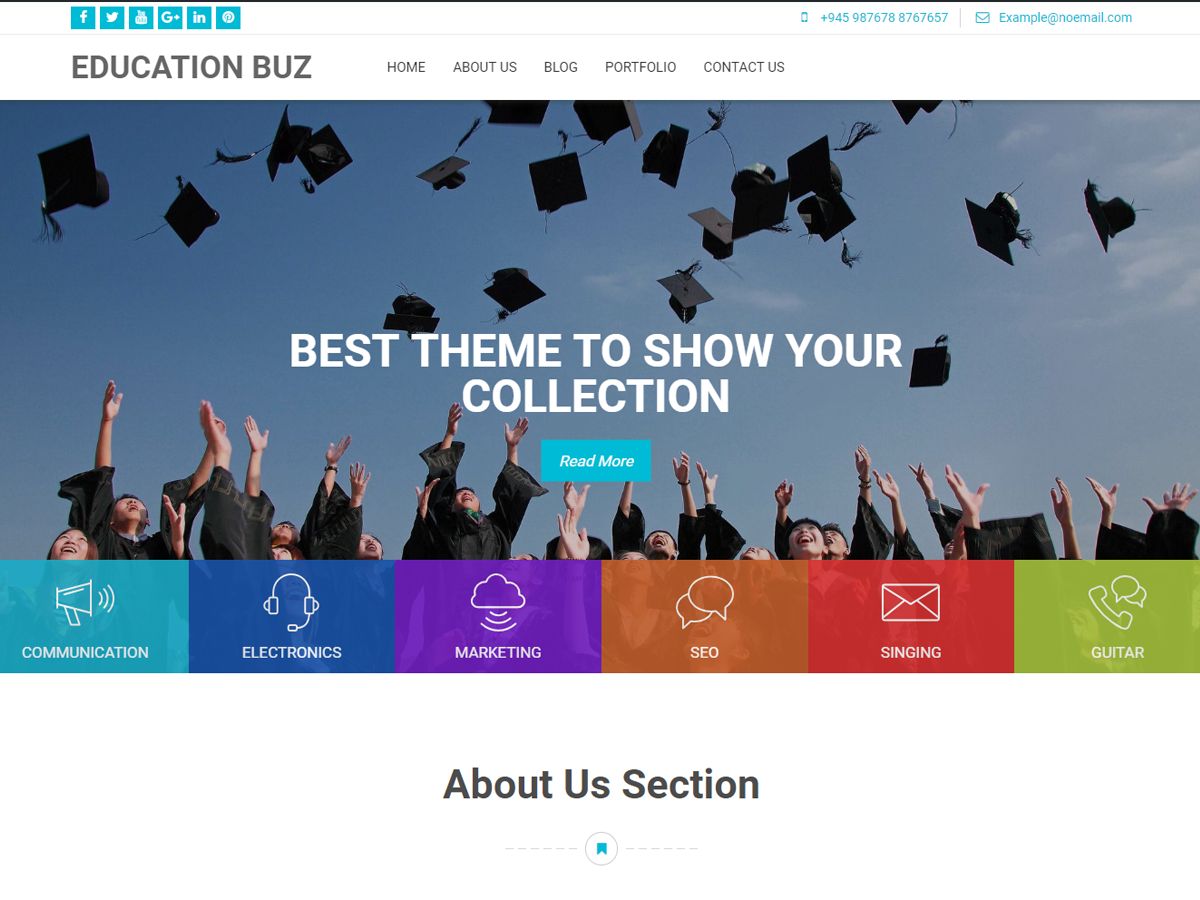 education-buz free wordpress theme