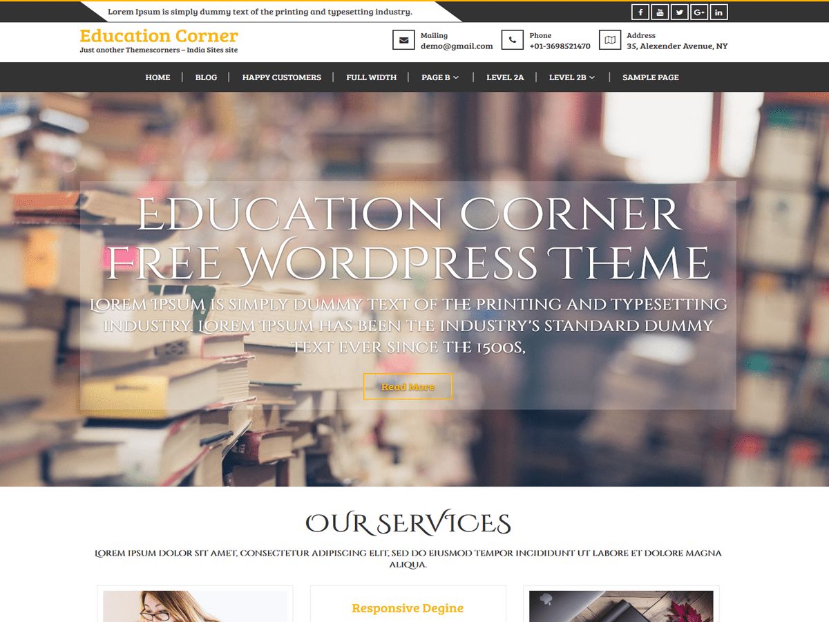 education-corner free wordpress theme