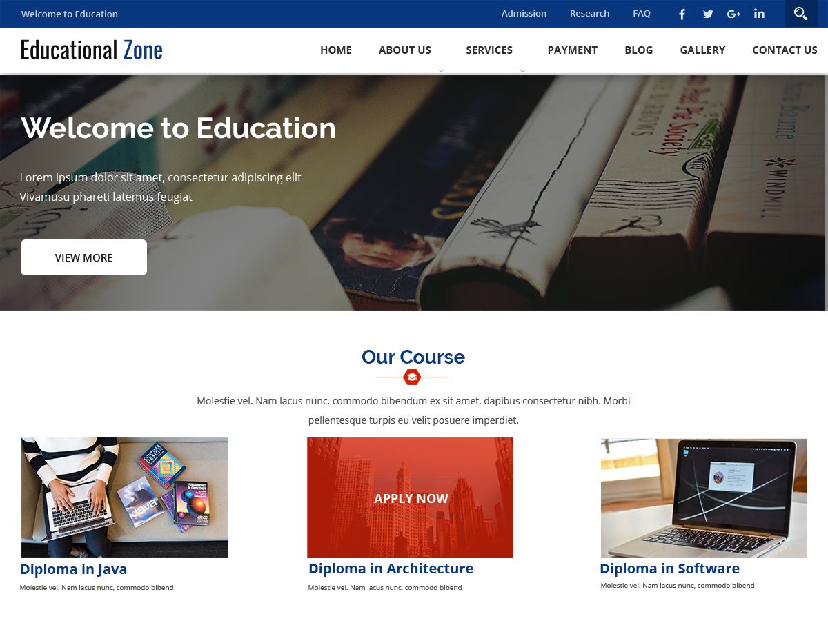 educational-zone free wordpress theme
