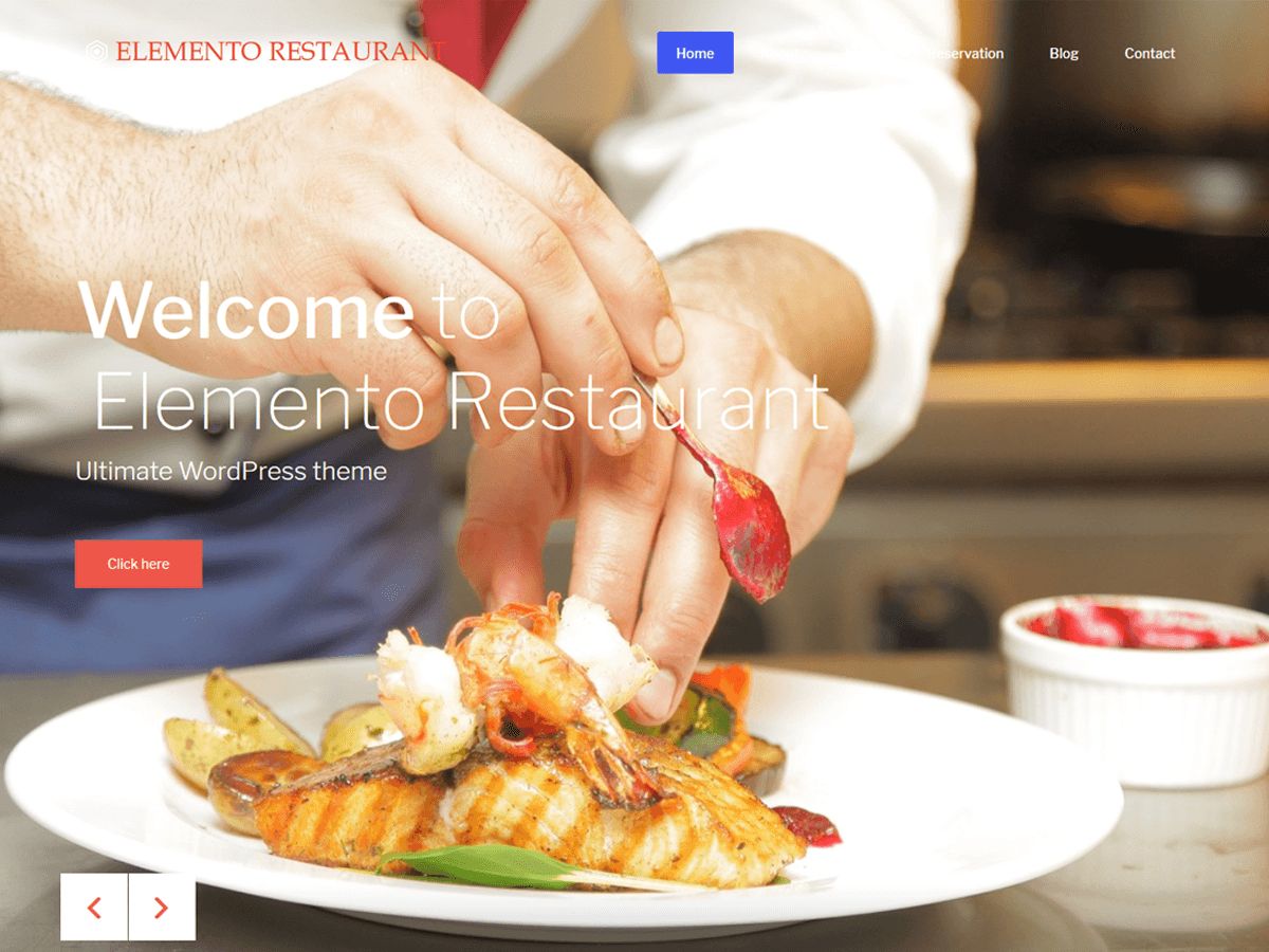 elemento-restaurant free wordpress theme