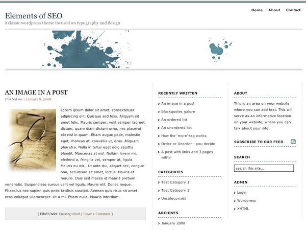 elements-of-seo free wordpress theme