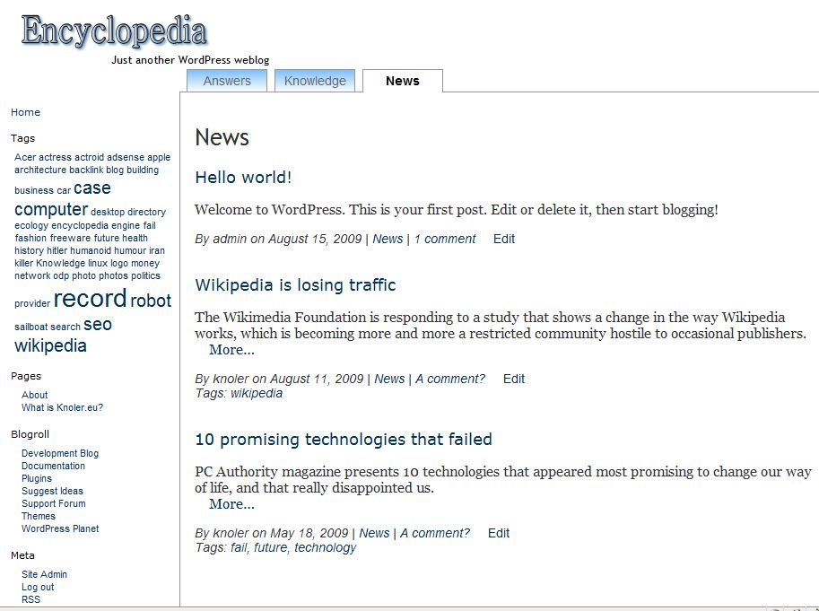 encyclopedia free wordpress theme