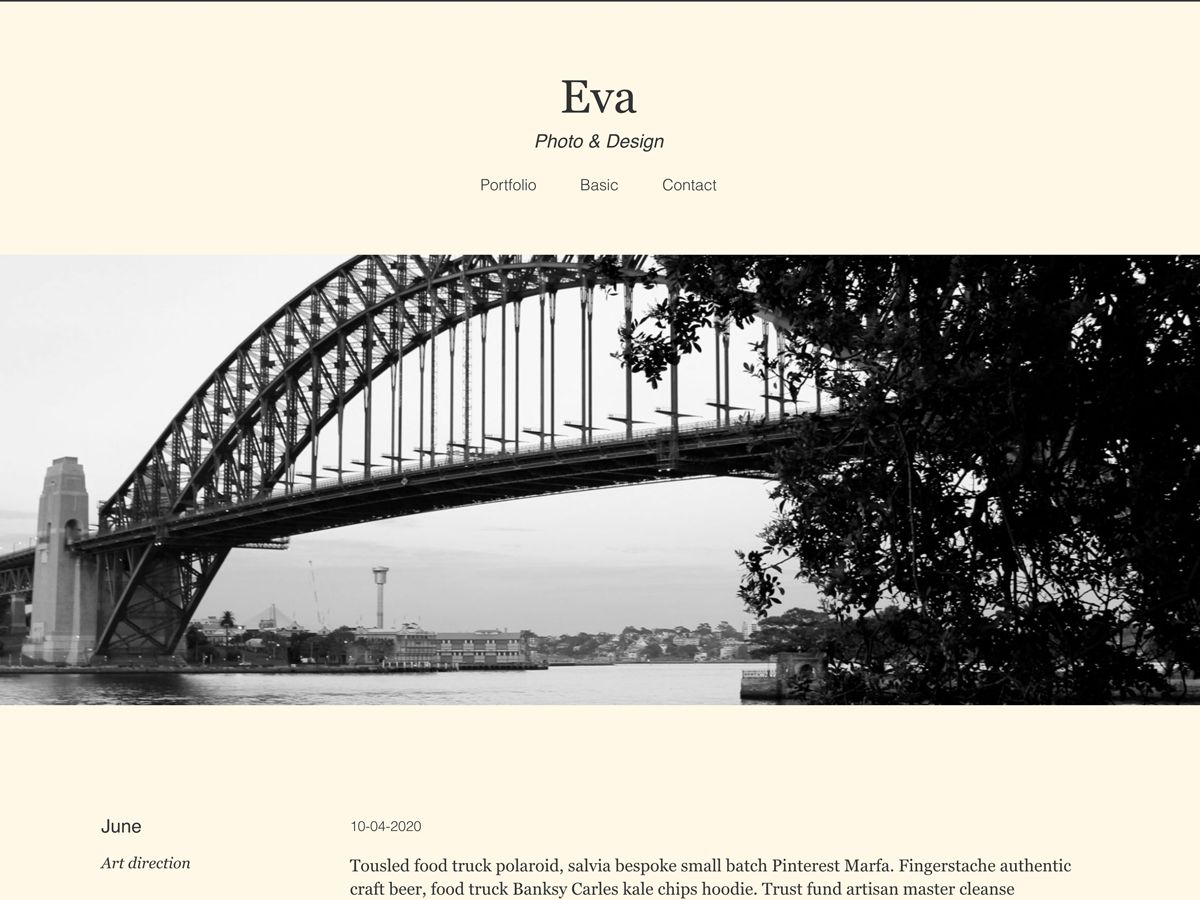 eva-blog free wordpress theme