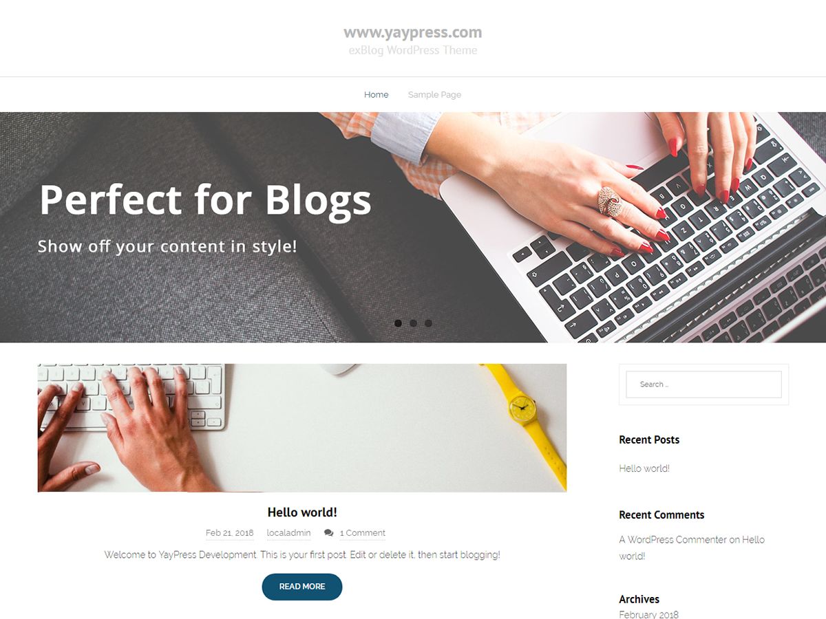 exblog free wordpress theme