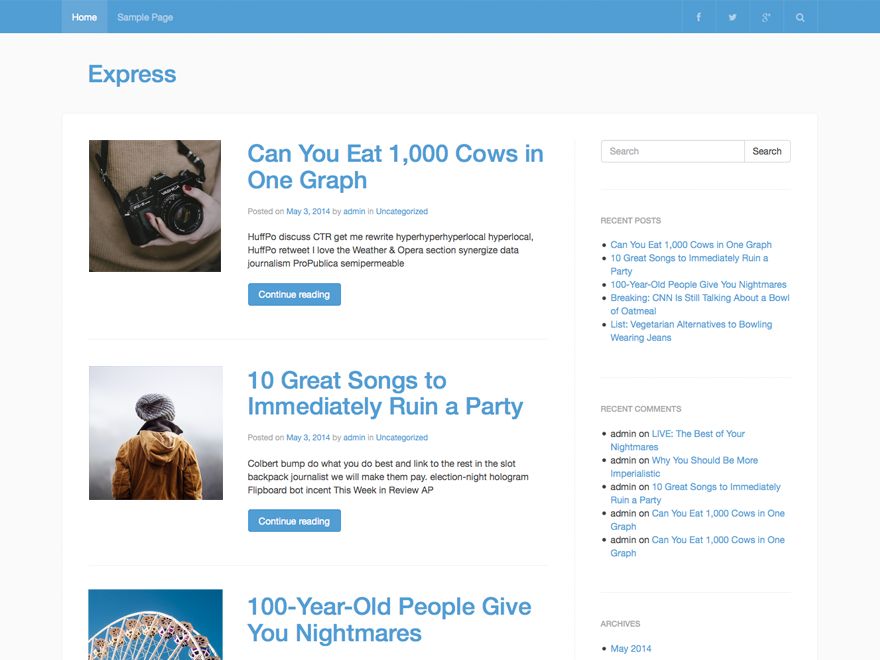 express free wordpress theme