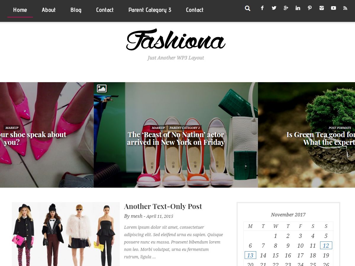 fashiona free wordpress theme
