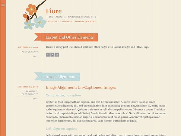 fiore free wordpress theme