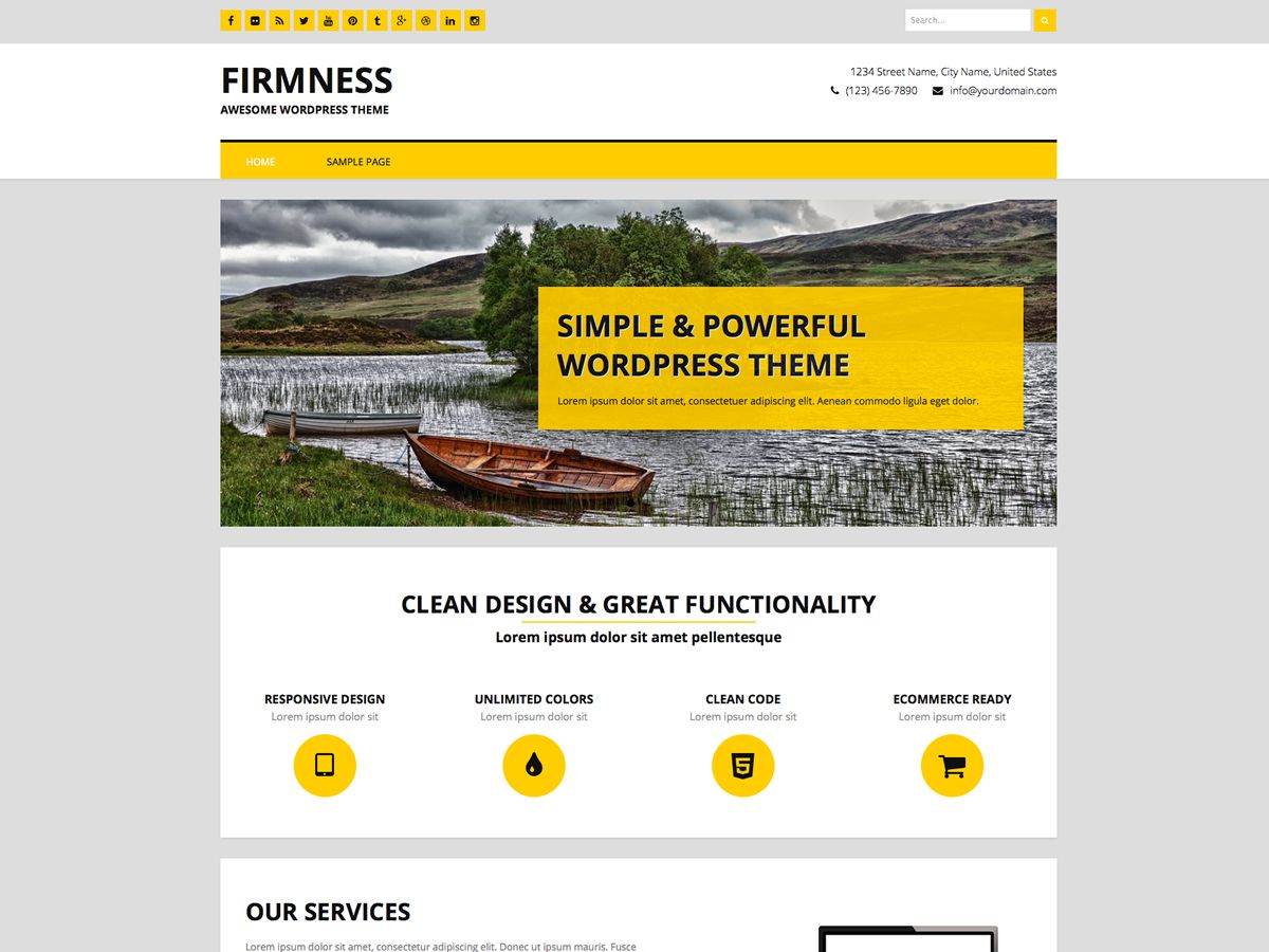 firmness free wordpress theme