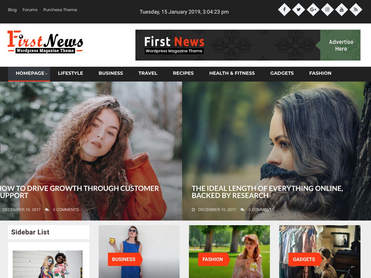 first-news free wordpress theme