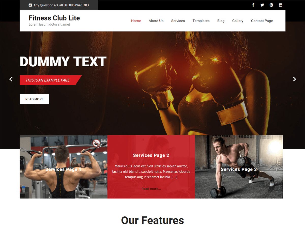 fitness-club-lite free wordpress theme