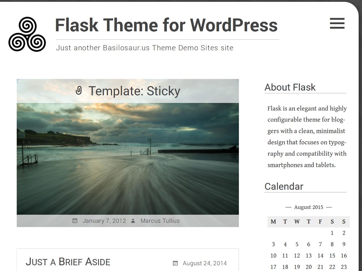 flask free wordpress theme