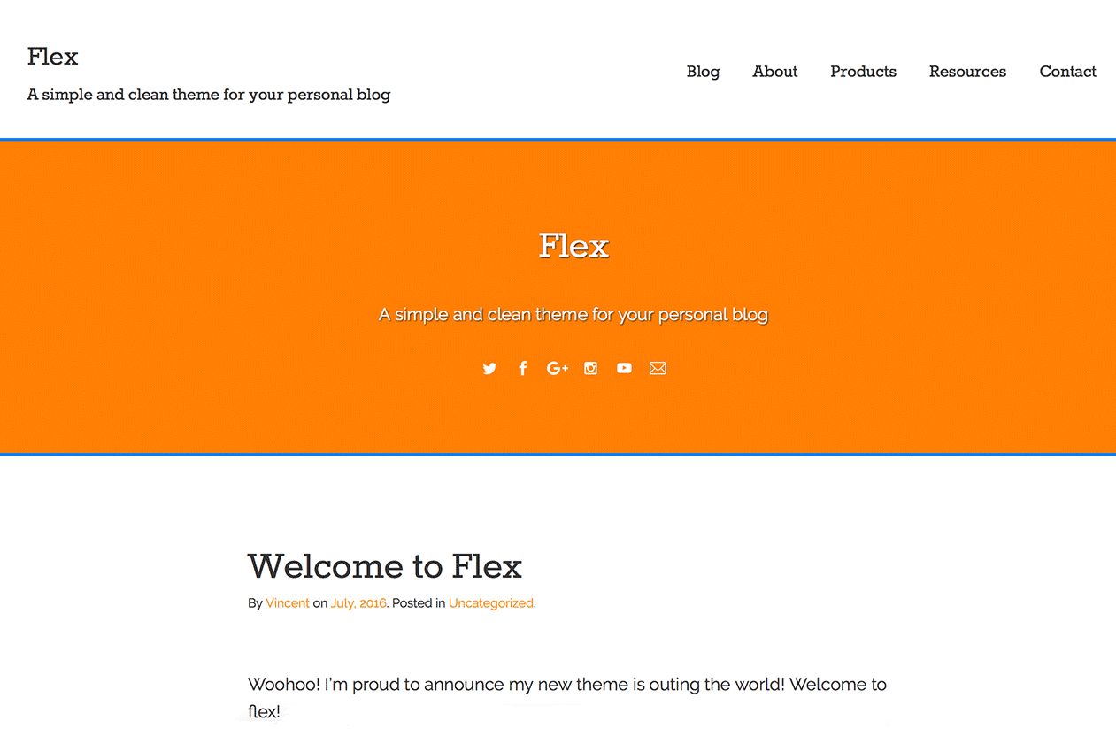 flex-lite free wordpress theme