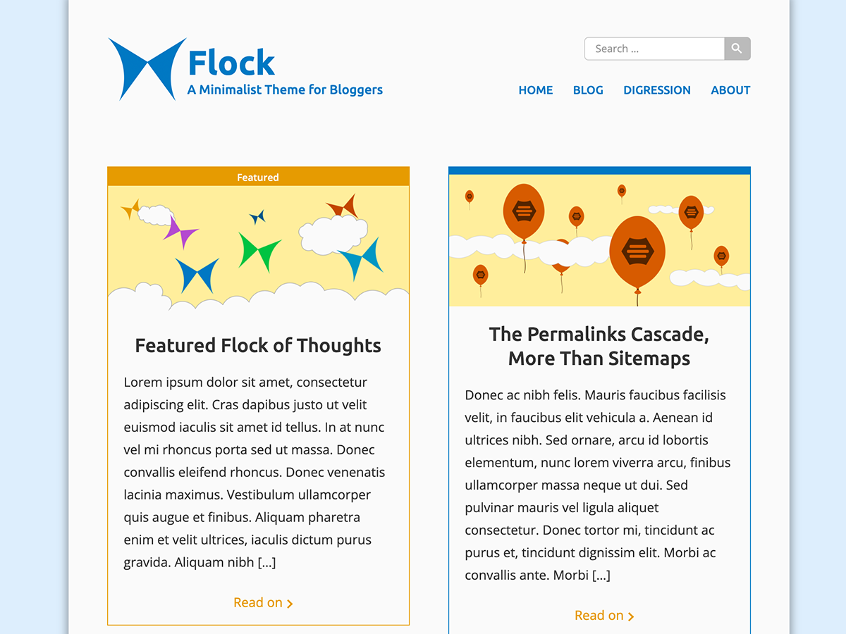 flock free wordpress theme