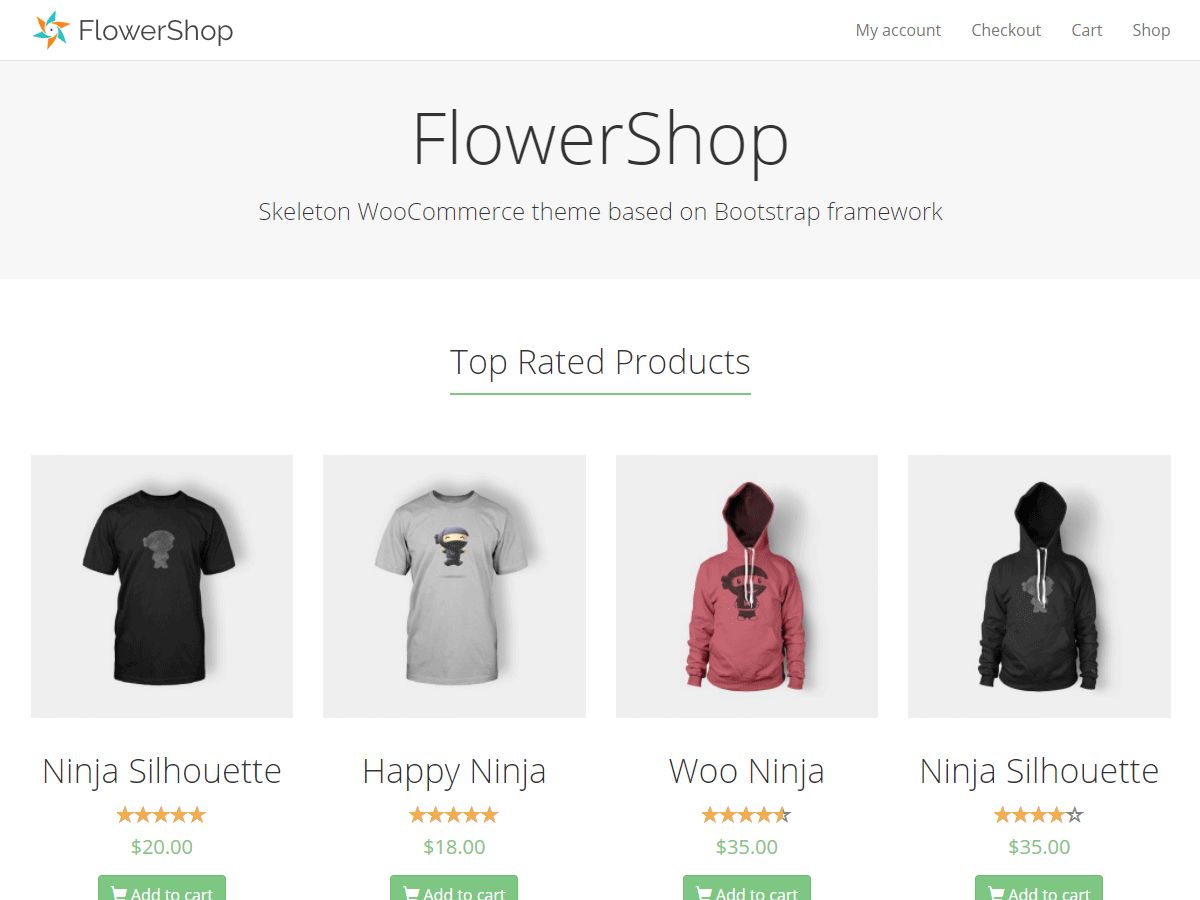 flowershop free wordpress theme