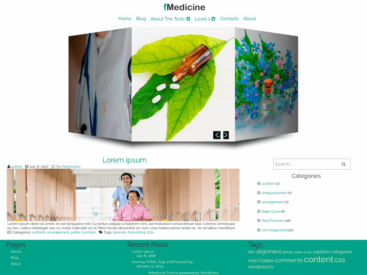 fmedicine free wordpress theme