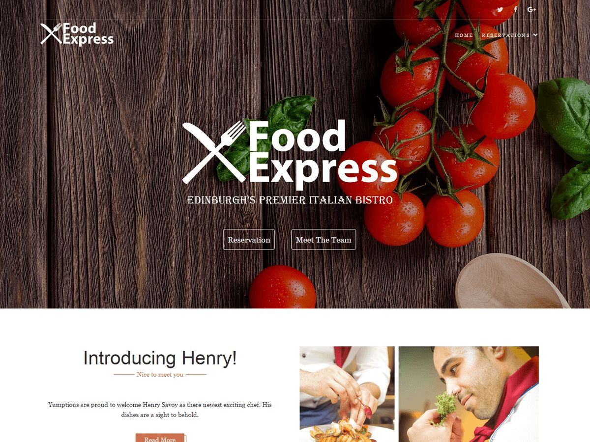 food-express free wordpress theme