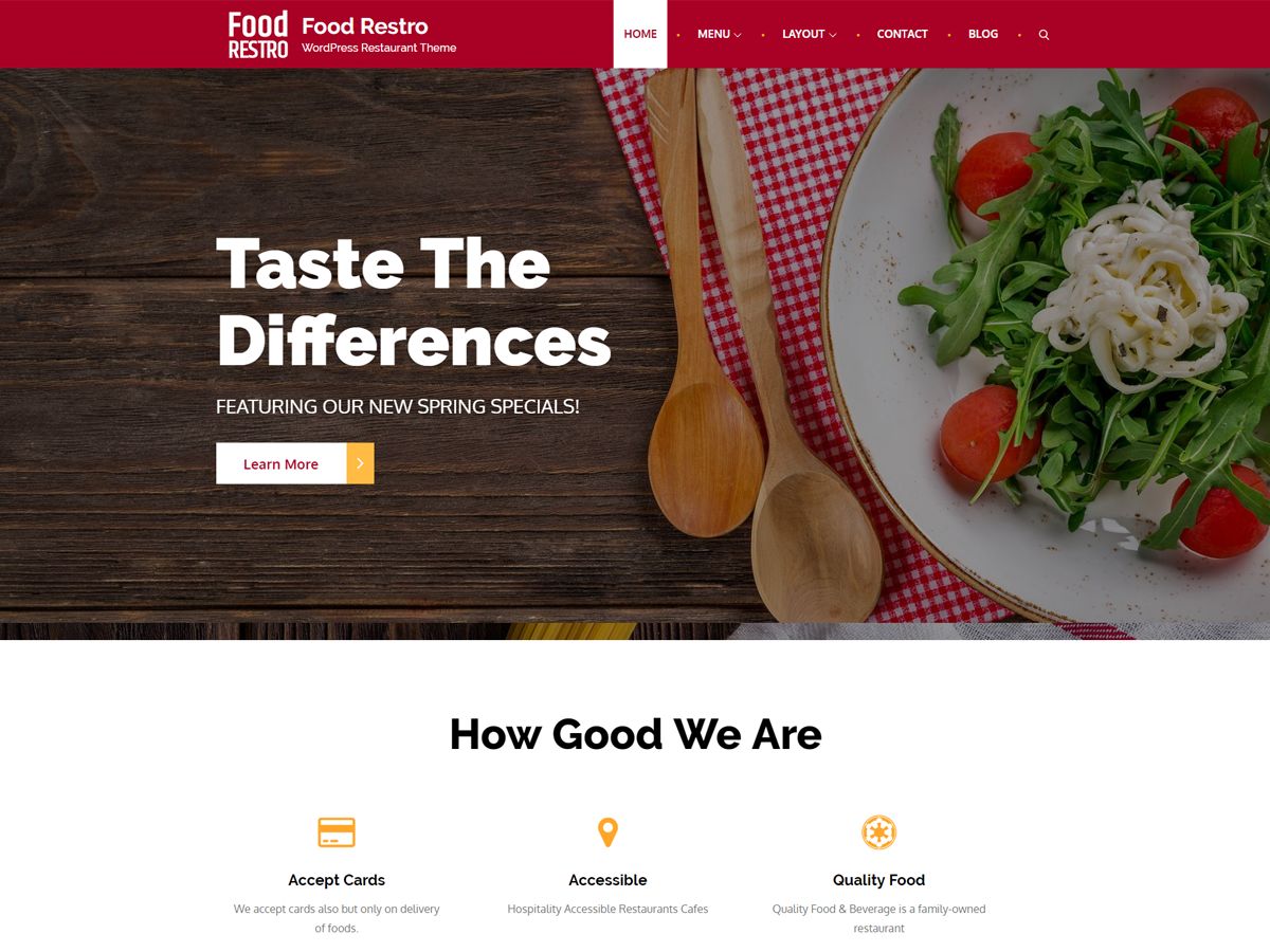 food-restro free wordpress theme