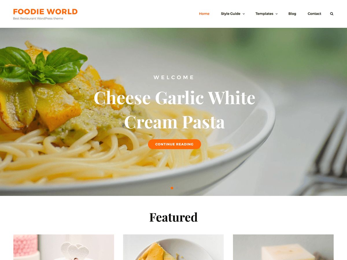 foodie-world free wordpress theme