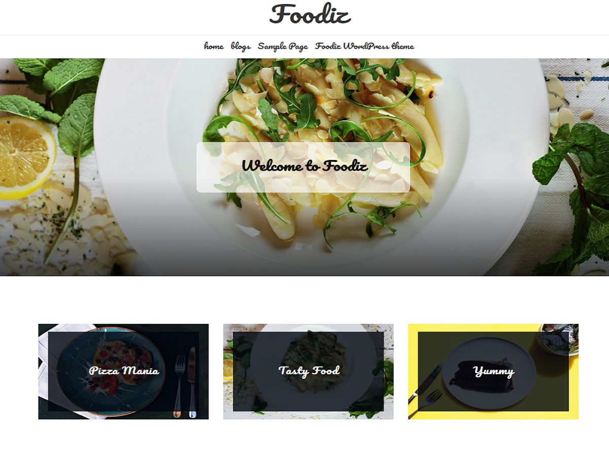 foodiz free wordpress theme