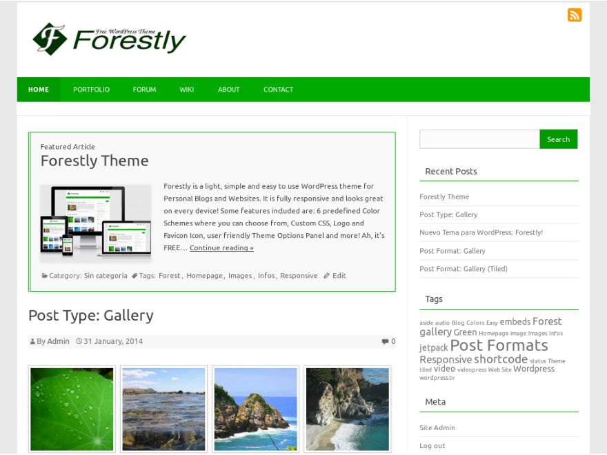 forestly free wordpress theme