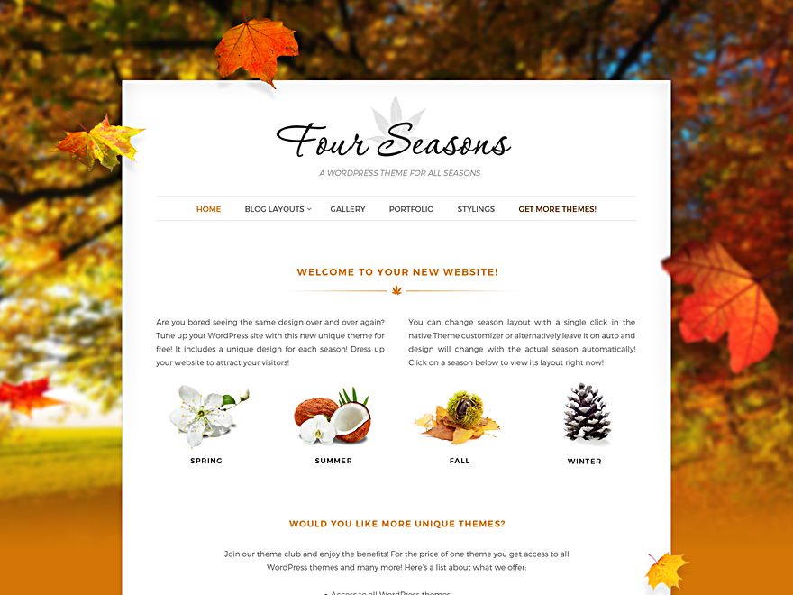 four-seasons free wordpress theme