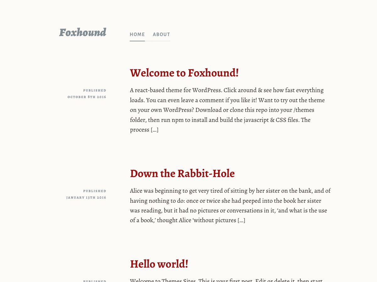 foxhound free wordpress theme