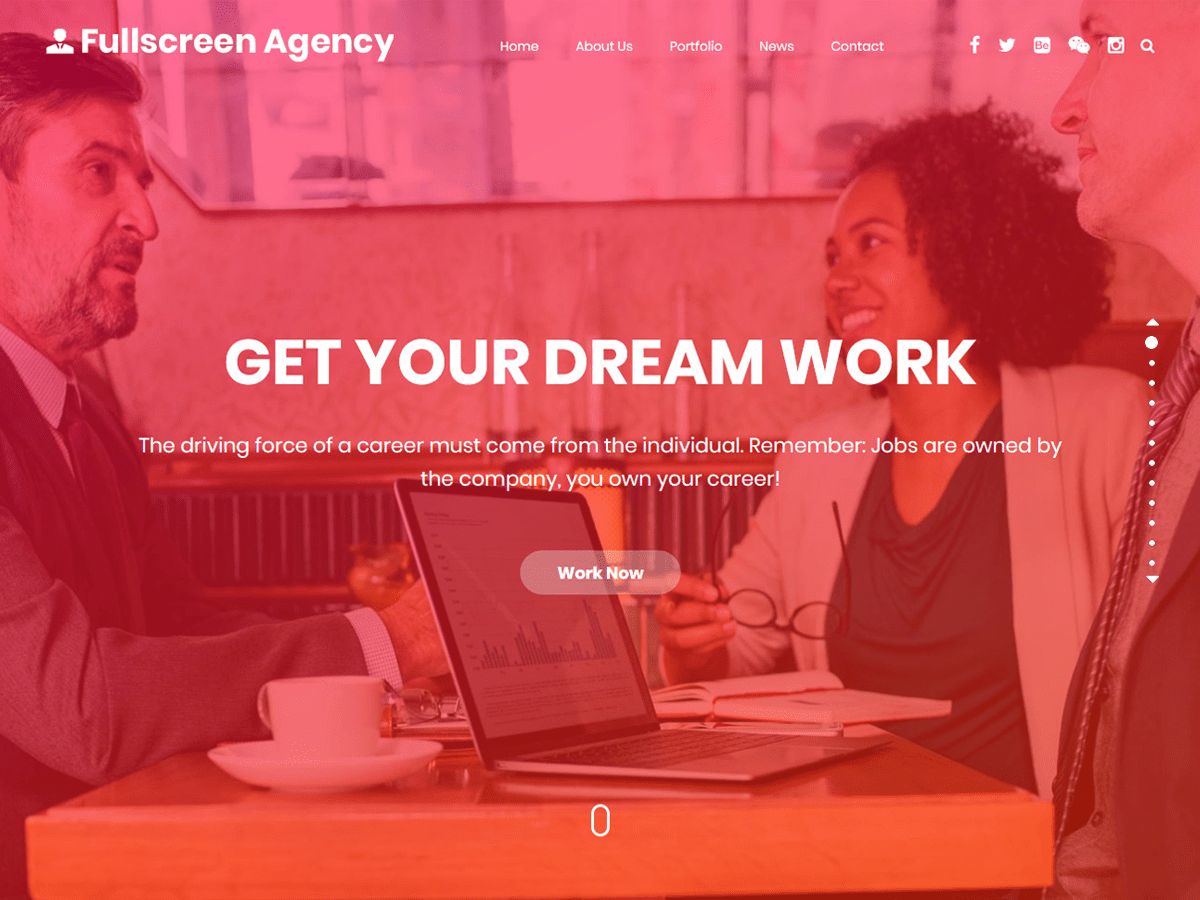 fullscreen-agency free wordpress theme
