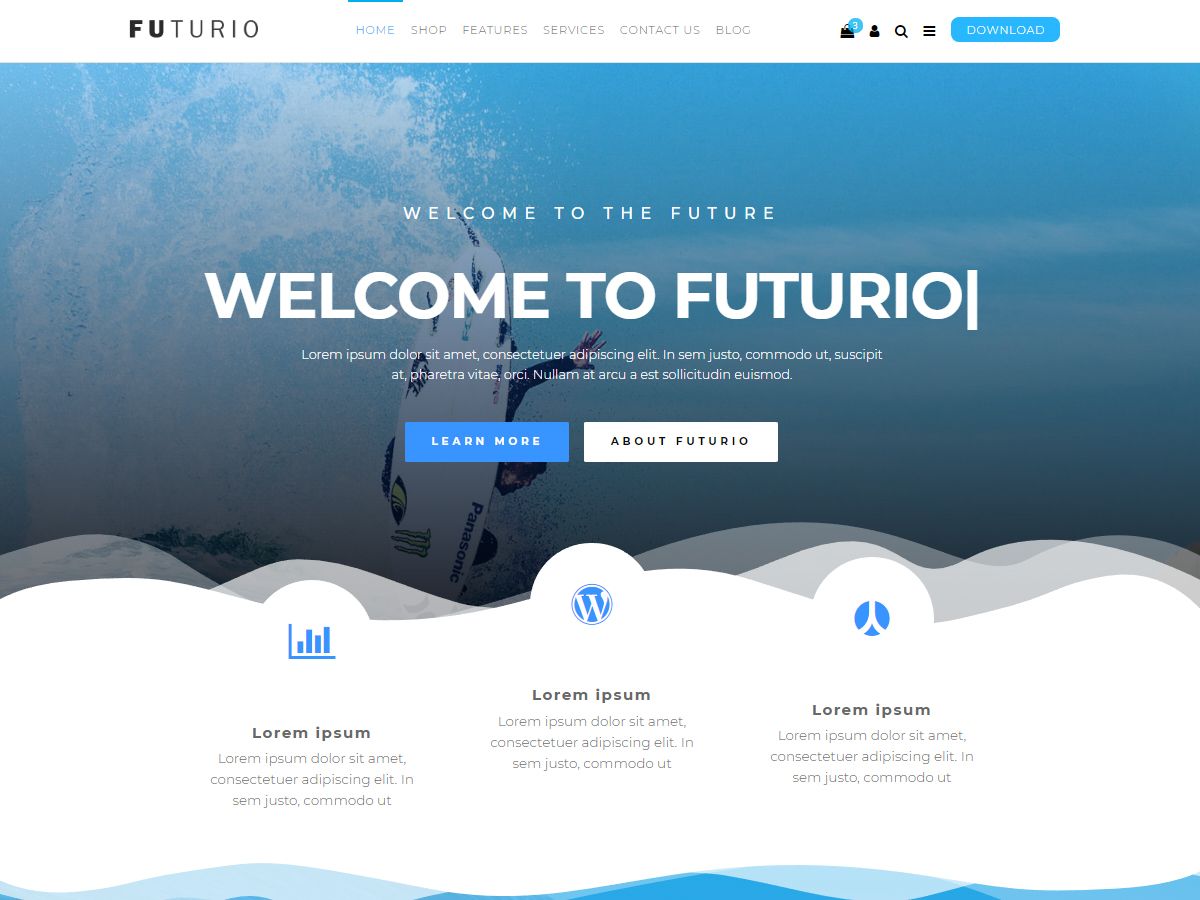 futurio free wordpress theme