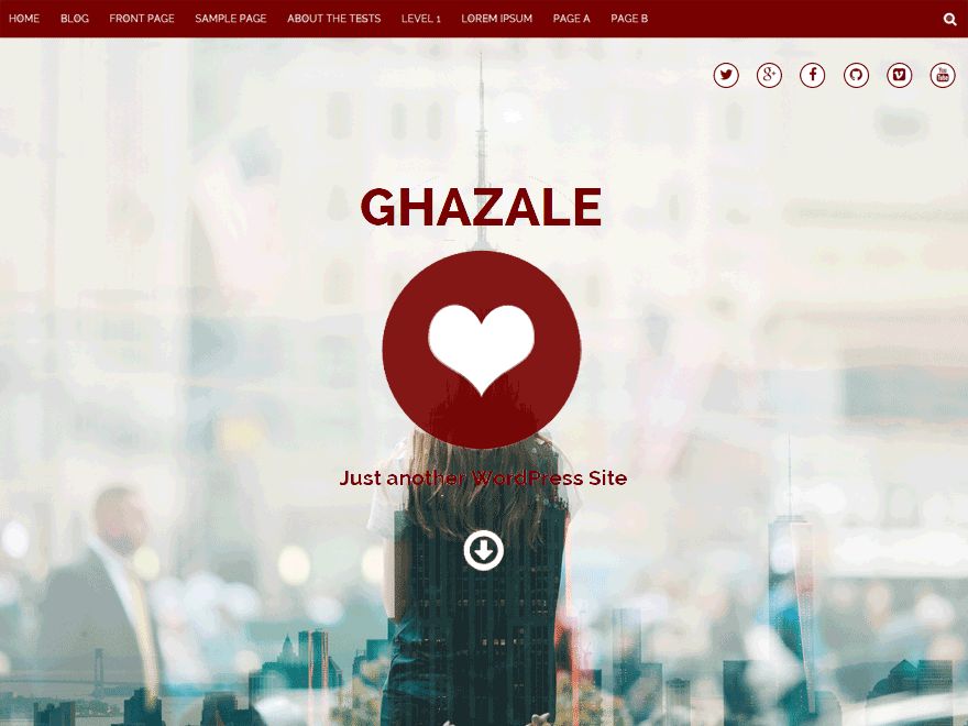 ghazale free wordpress theme