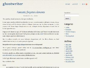 ghostwriter free wordpress theme