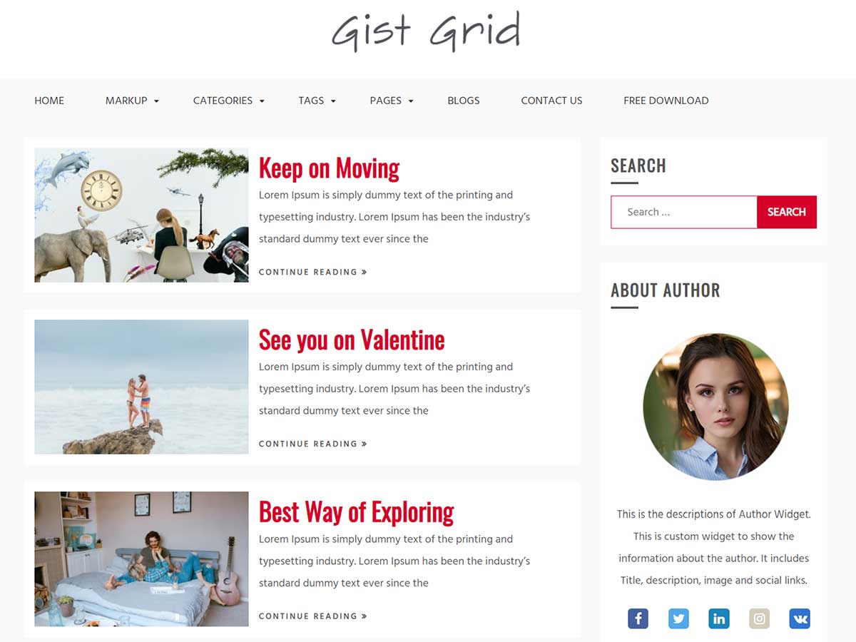 gist-grid free wordpress theme