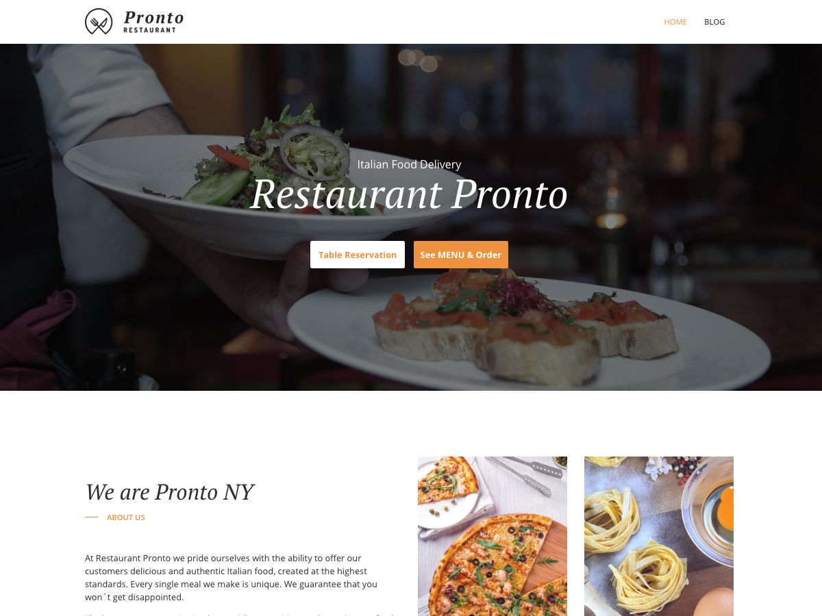 gloriafood-restaurant free wordpress theme