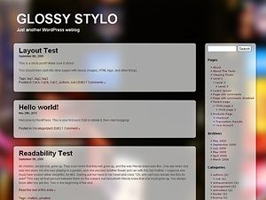 glossy-stylo free wordpress theme