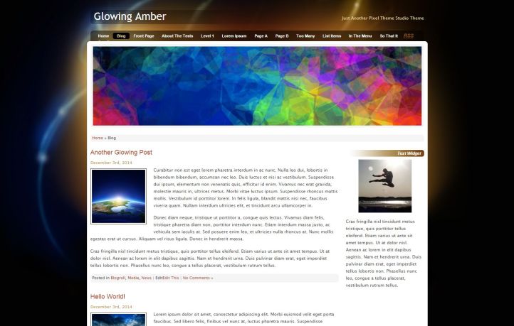 glowing-amber free wordpress theme