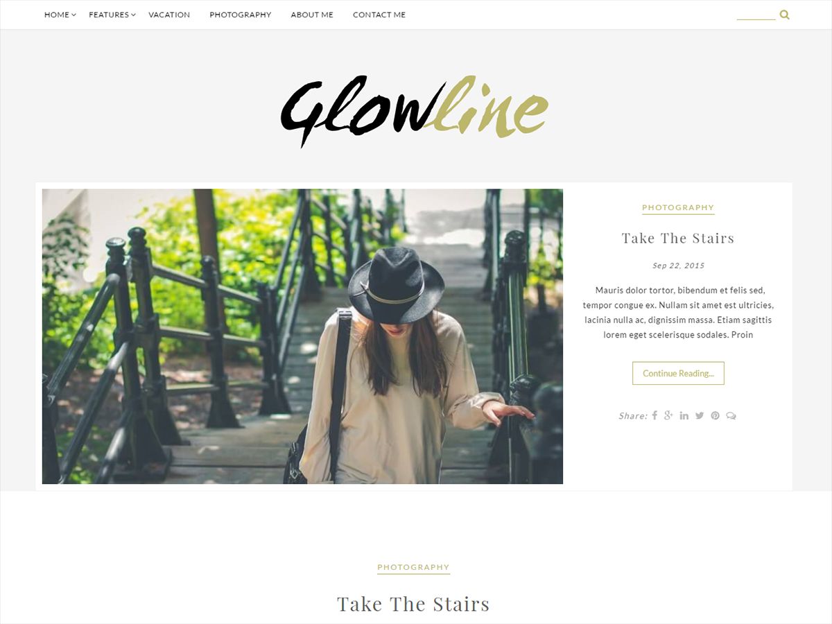 glowline free wordpress theme