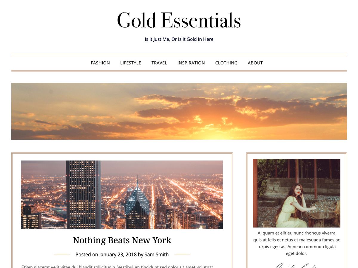 gold-essentials free wordpress theme