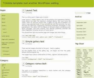 green-trilobita free wordpress theme