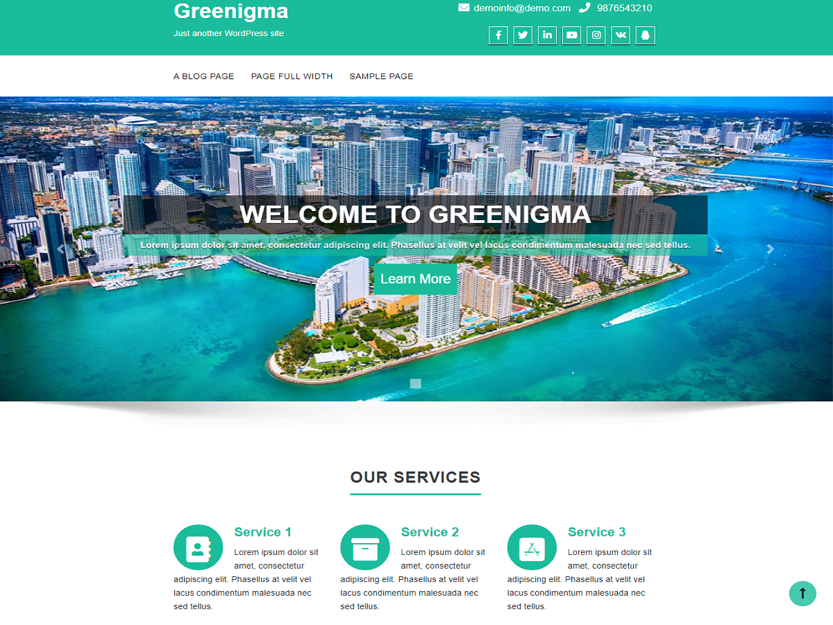 greenigma free wordpress theme