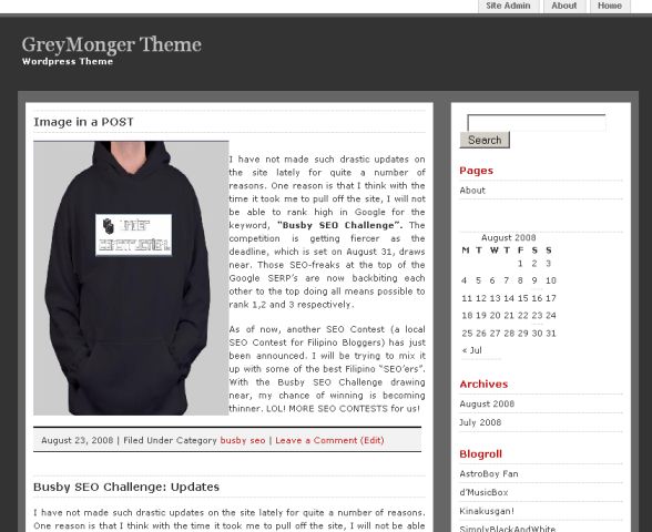 greymonger-theme free wordpress theme