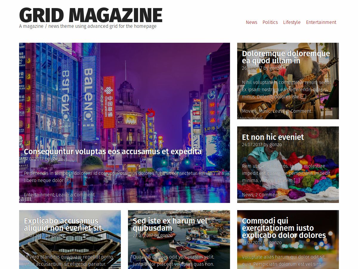 grid-magazine free wordpress theme