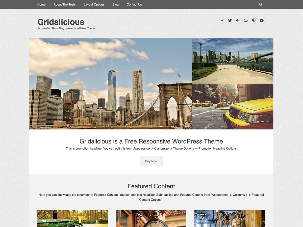 gridalicious free wordpress theme