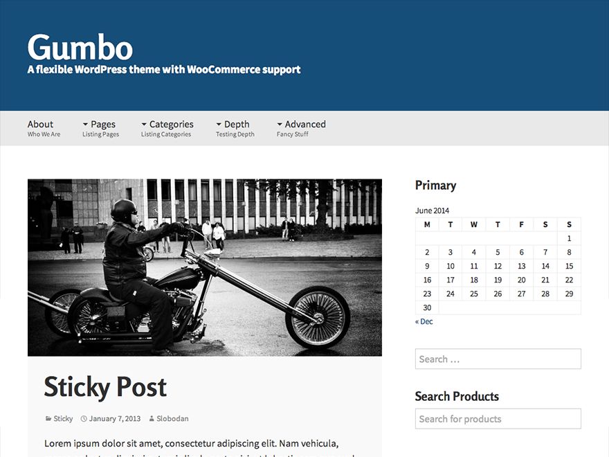 gumbo free wordpress theme