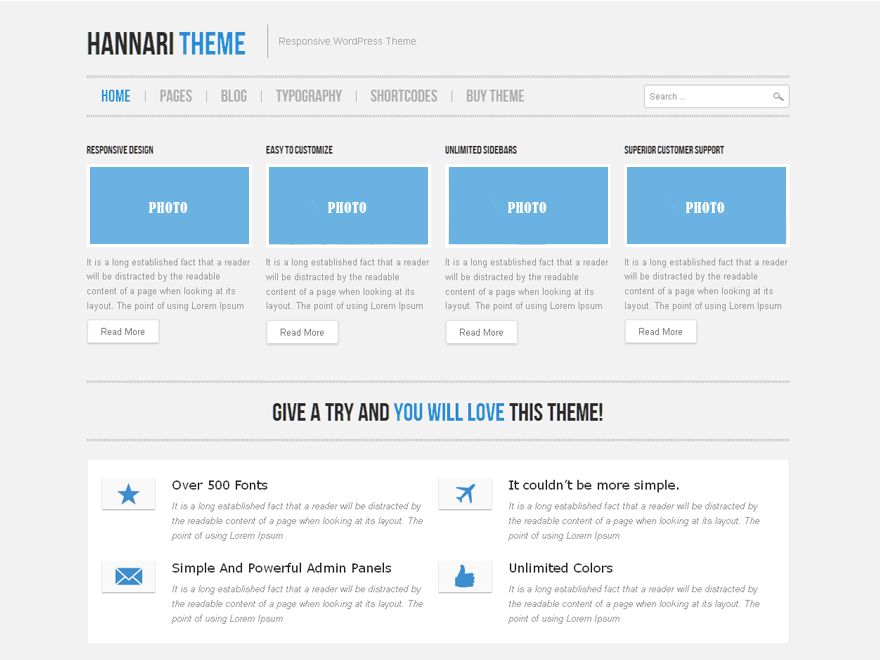 hannari-blue free wordpress theme