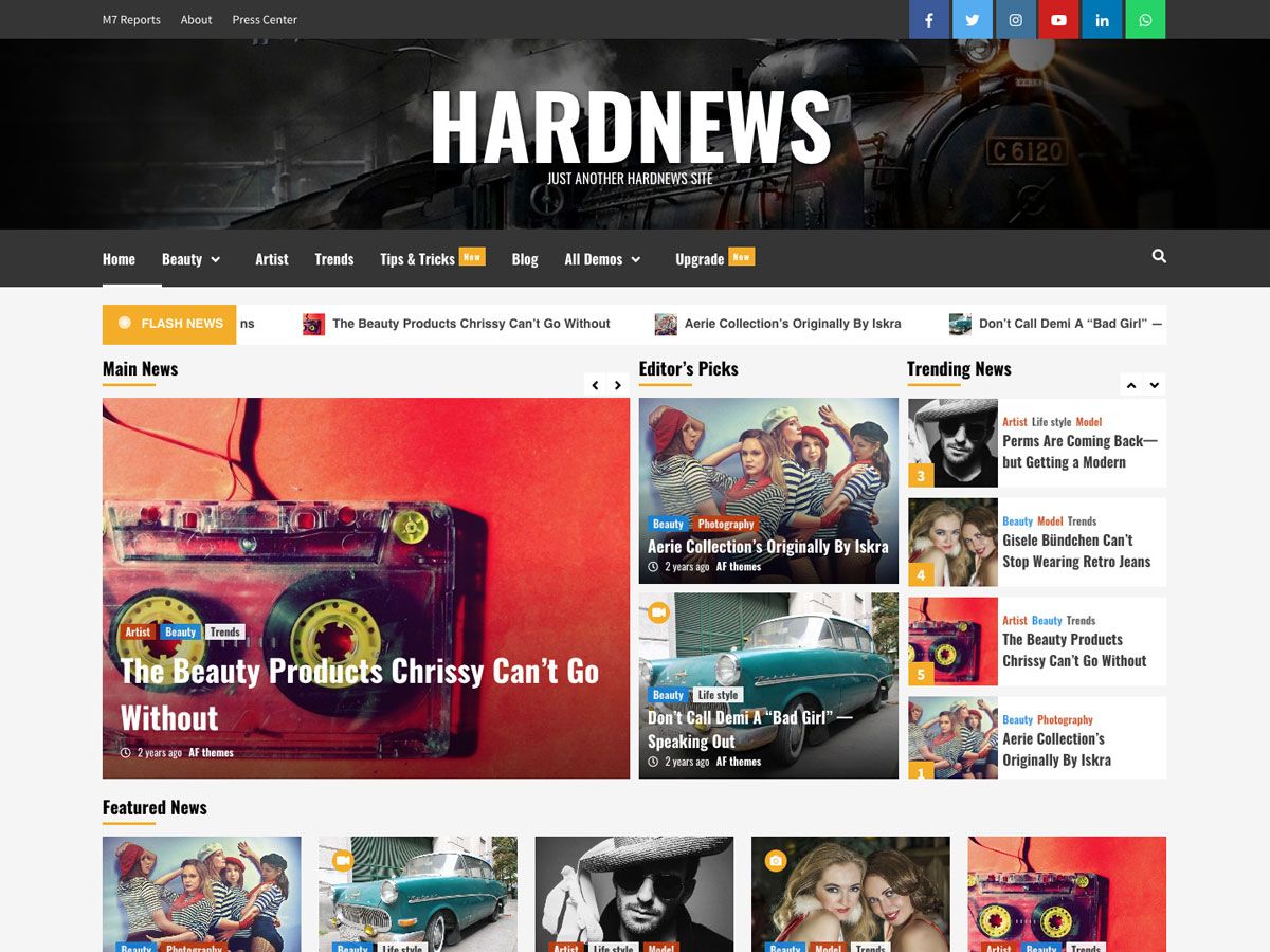 hardnews free wordpress theme