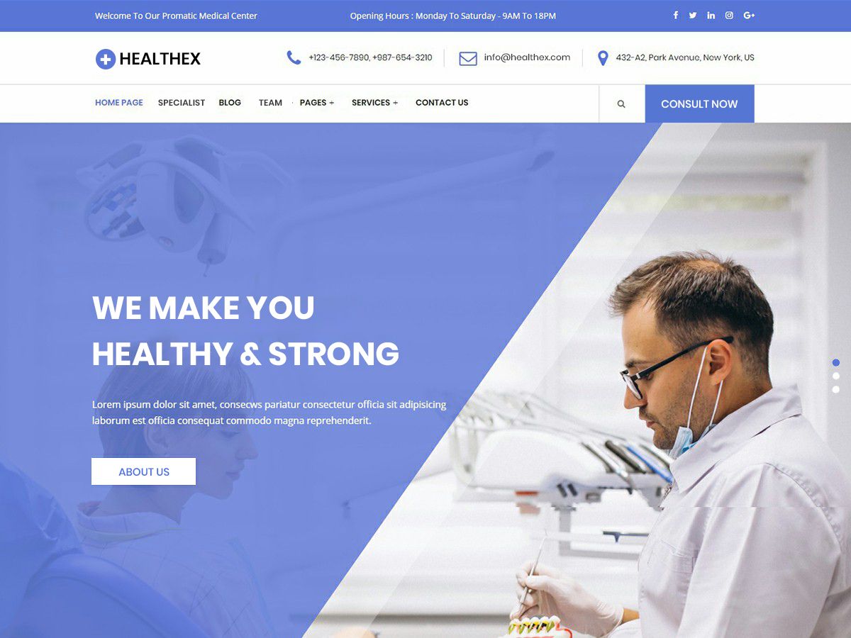 healthexx free wordpress theme