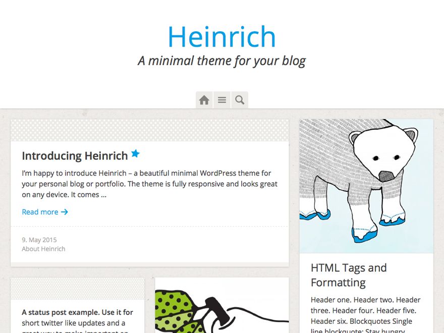 heinrich free wordpress theme
