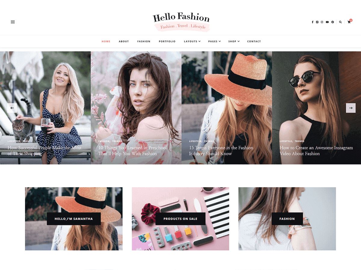 hello-fashion free wordpress theme