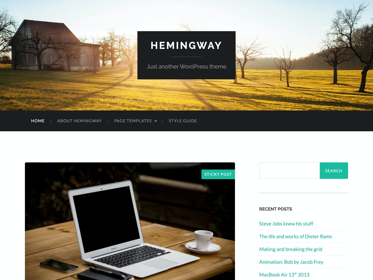 hemingway free wordpress theme