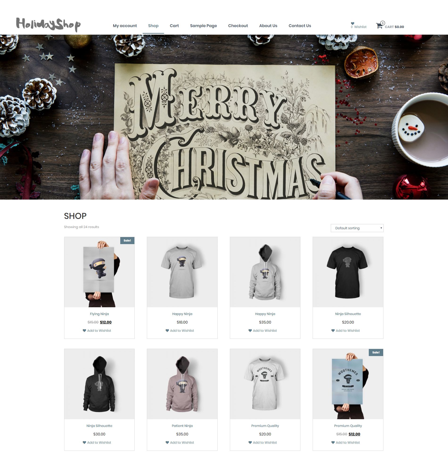 holidayshop free wordpress theme