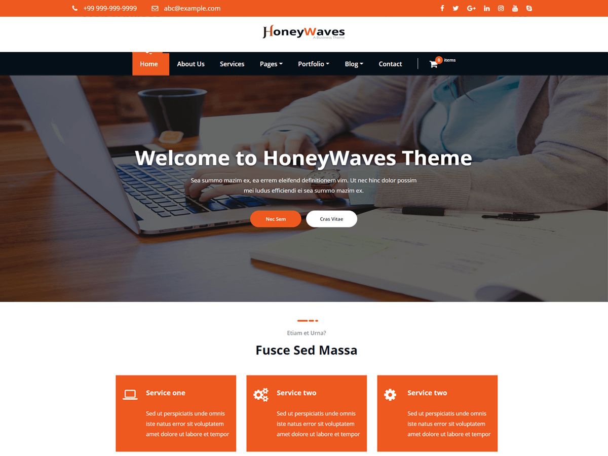 honeywaves free wordpress theme